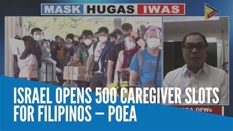 Israel opens 500 caregiver slots for Filipinos — POEA.